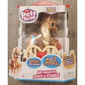 ZURU Pets Alive My Magical Pony & Stable Robotic Pet Interactive Battery Powered